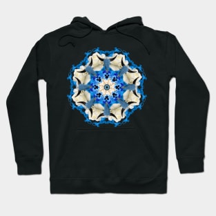 blue magic cow mandala Hoodie